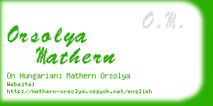 orsolya mathern business card